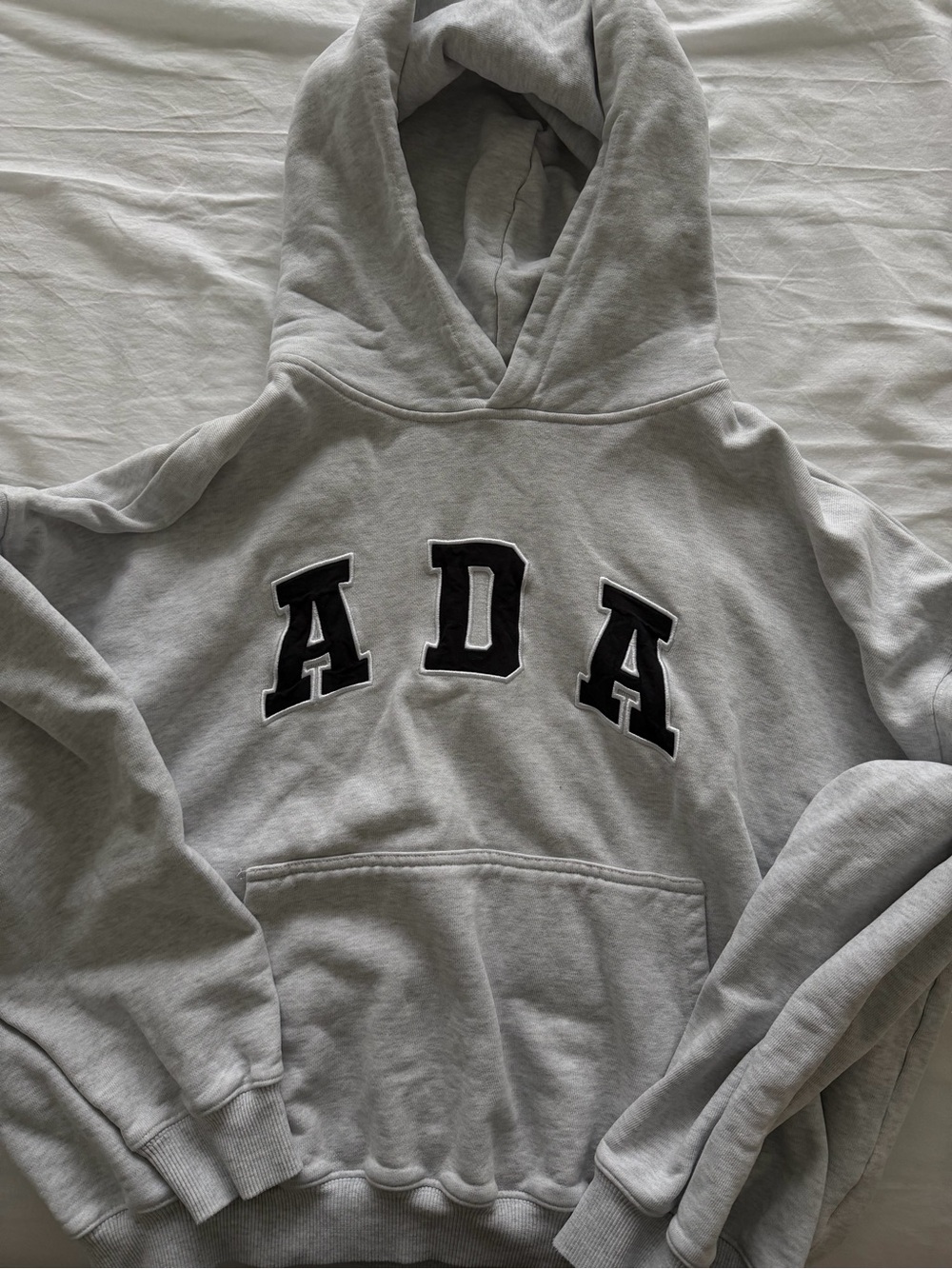 Gray Adanola ‘ADA’ logo Hoodie size Small